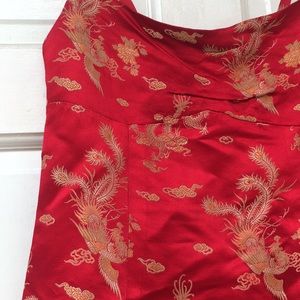 Dresses - Red Kimono silk dress Dresses - Red Kimono silk dress